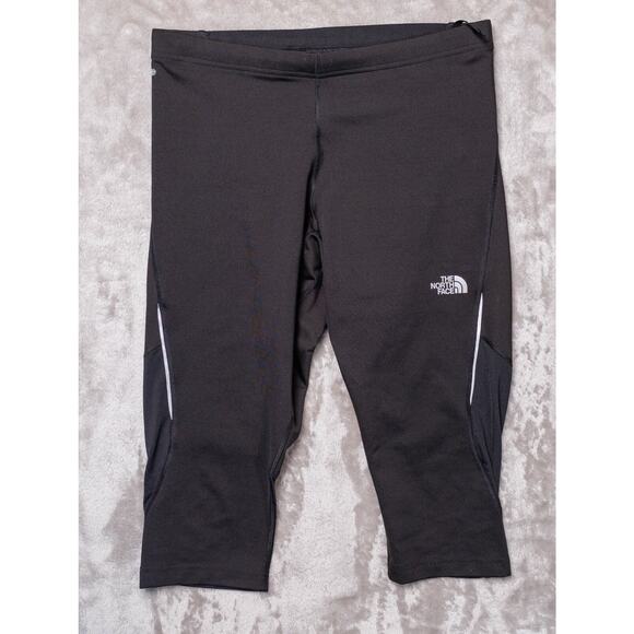 The North Face Vapor Wick 3/4 Length Black Base Layer Leggings Mens Size L - Picture 1 of 13